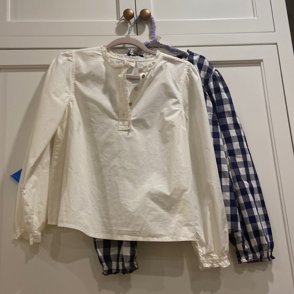 Matching blouses from Crewcuts.